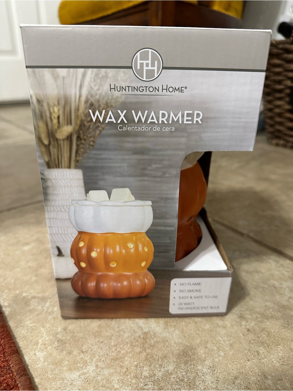 Huntington Home Orange and White Stacked Pumpkin Wax Warmer